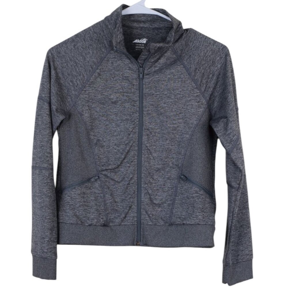 Girl's Avia Lightweight Soft Grey Athletic Casual Performance Jacket Athleisure